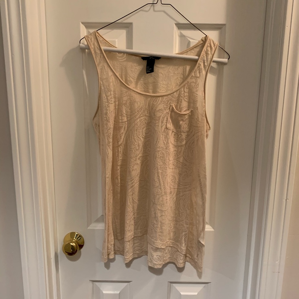 H&M beige Paisley design tank